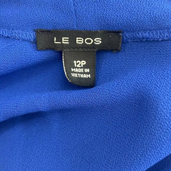 Le Bos Sz 12P Dress & Jacket Set Royal Blue Diamond Accent Scoop Neck Sleeveless - Picture 6 of 13